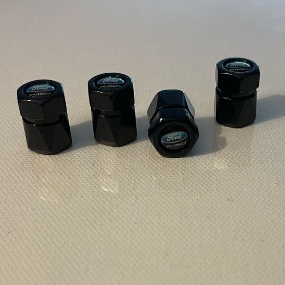 Ford F-150 Valve Stem Caps in Black Set of 4 NWT - Picture 3 of 4
